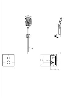 Встраиваемый смеситель для душа Wonzon & Woghand WW-D1017-B-CR с термостатом хром